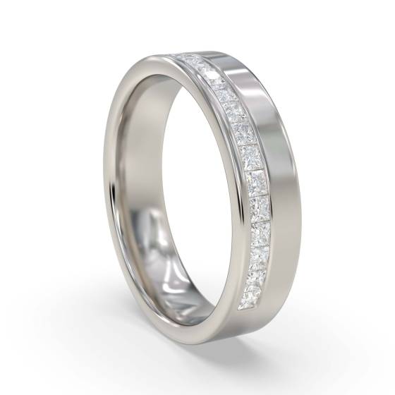 5mm Offset 60% Diamond Wedding Ring