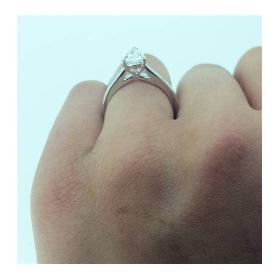 Pear Diamond Shoulder Set Ring