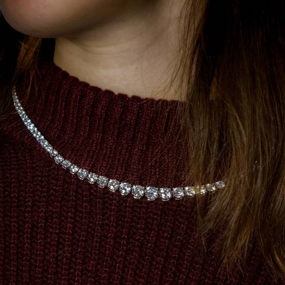 Bow Tie Tennis Necklace