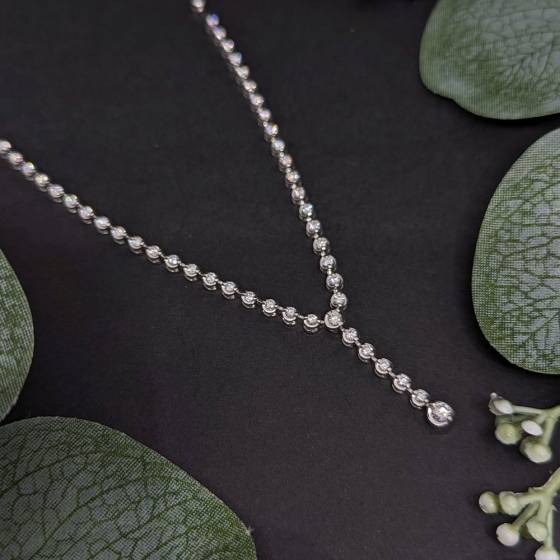 1.25ct VS/E-F Round Natural Diamond Necklace