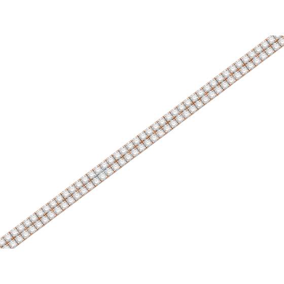 4ct Round Diamond Double Row Designer Bracelet