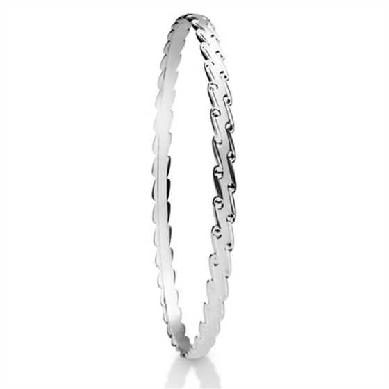 4mm Solid Gold Patterned Bangle