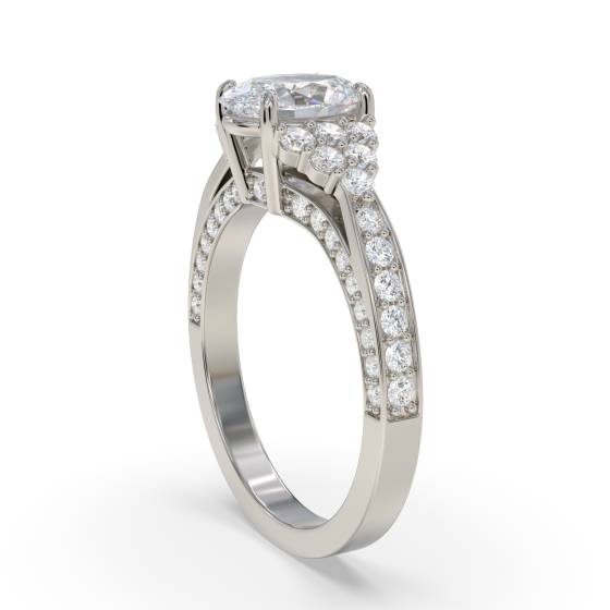 Oval & Round Diamond Vintage Ring