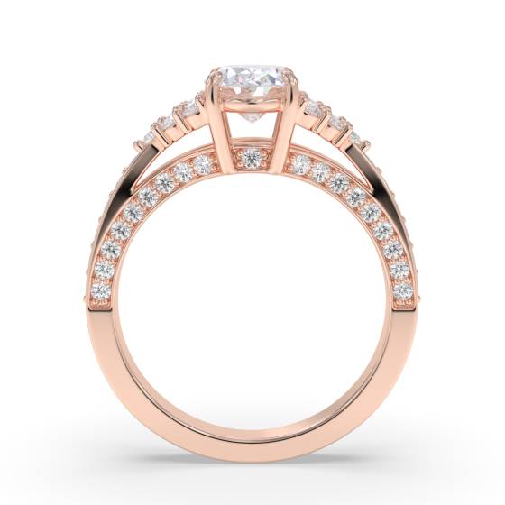 Oval & Round Diamond Vintage Ring