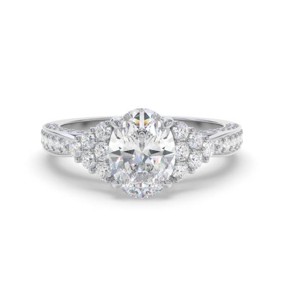 Oval & Round Diamond Vintage Ring