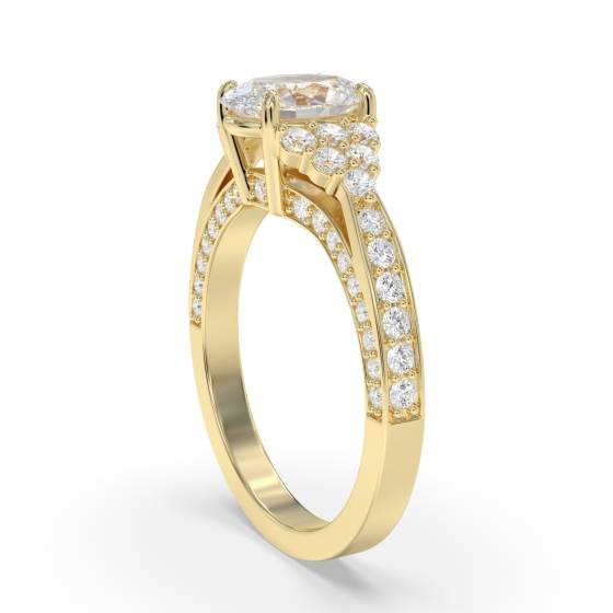 Oval & Round Diamond Vintage Ring