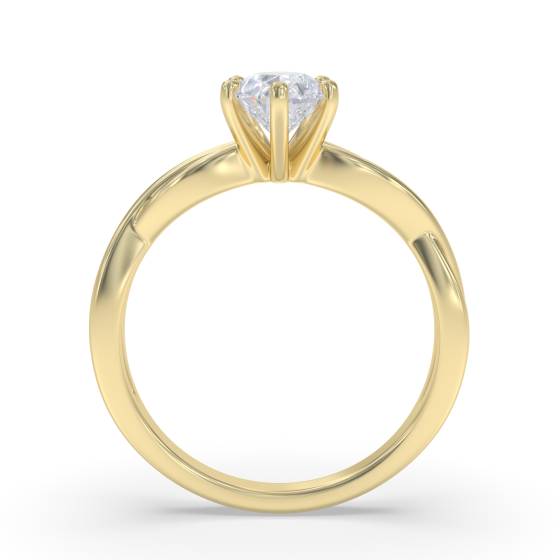 Infinity Love Swirl Pear Diamond Engagement Ring