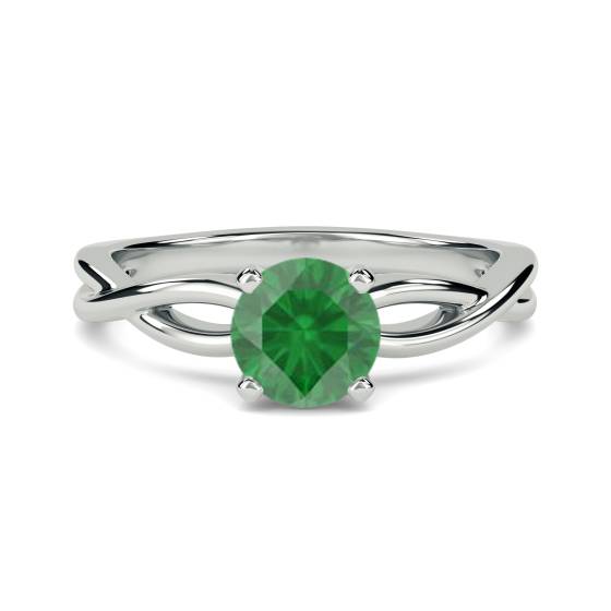 Classic Round Emerald Solitaire Ring