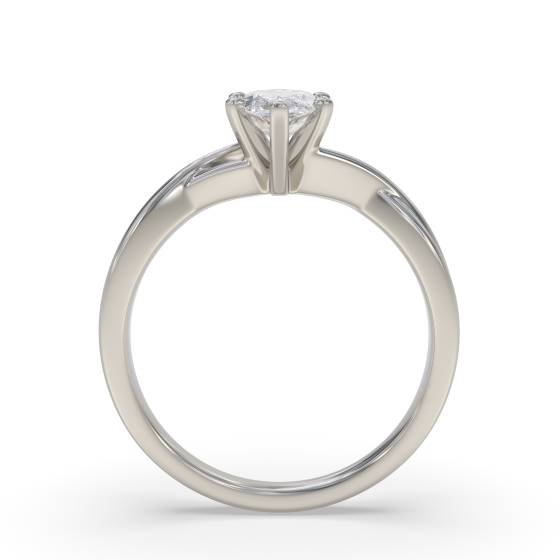 Infinity Twist Marquise Diamond Engagement Ring