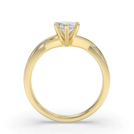 Infinity Twist Marquise Diamond Engagement Ring