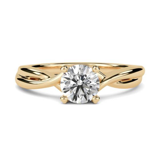 0.70ct VVS1/E Round Cut Labgrown Diamond Solitaire Ring