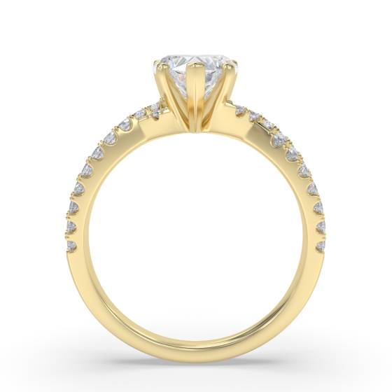 Unique Heart & Round Diamond Ring