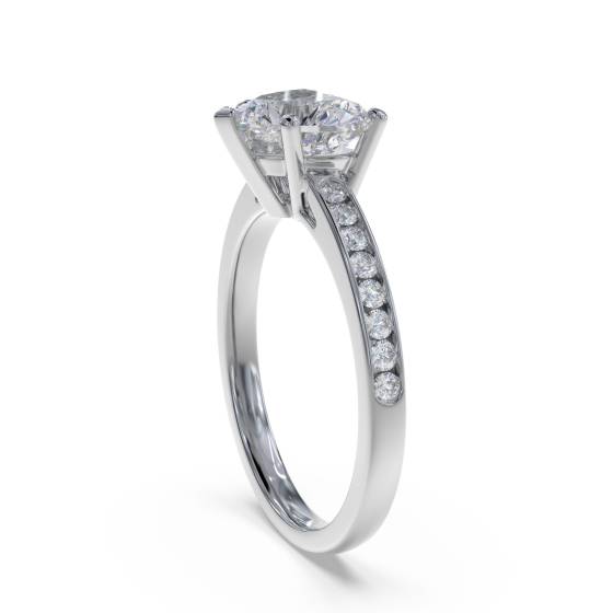 Heart Diamond Shoulder Set Ring