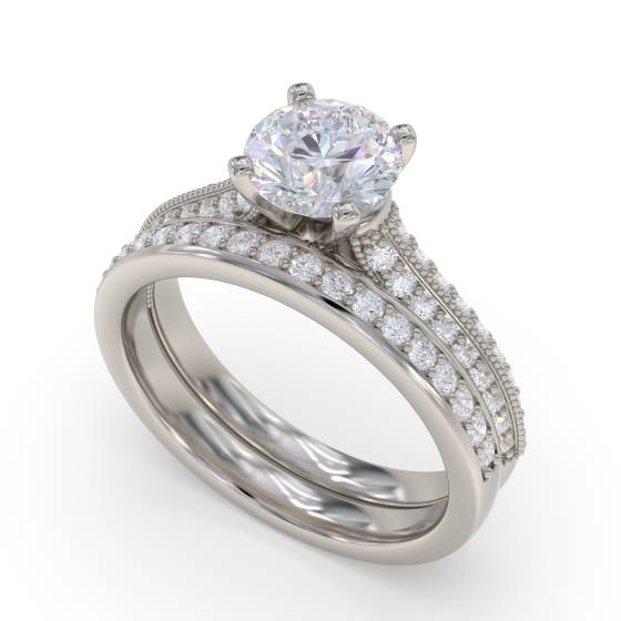 Classic Round Diamond Vintage Ring