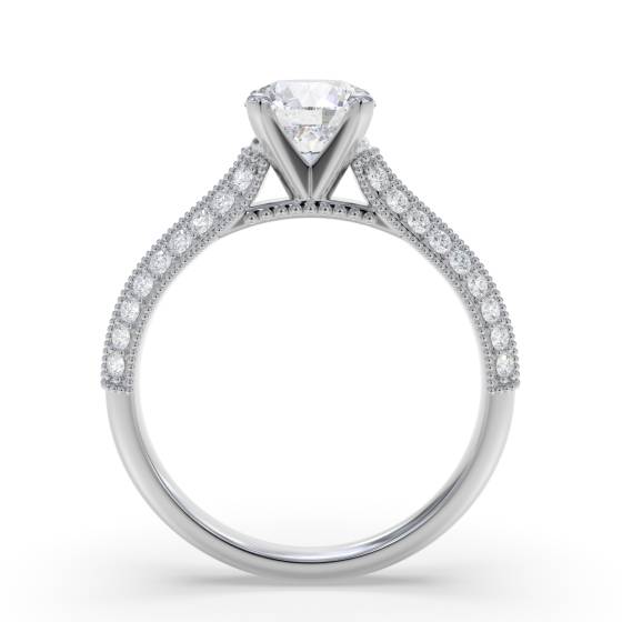 Classic Round Diamond Vintage Ring