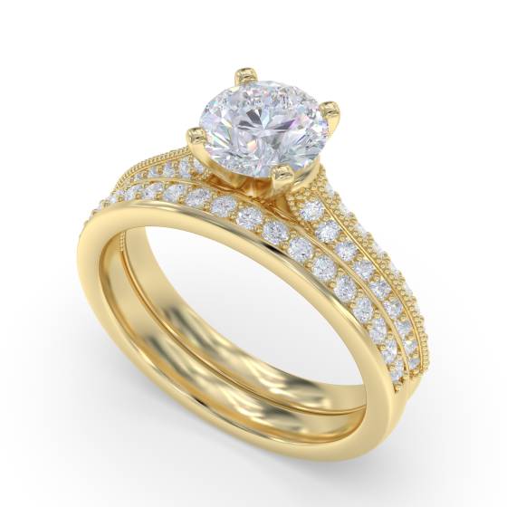 Classic Round Diamond Vintage Ring