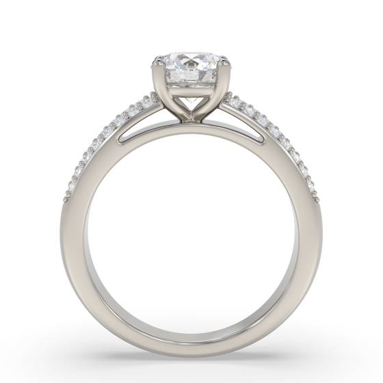 Three Row Round Diamond Vintage Ring