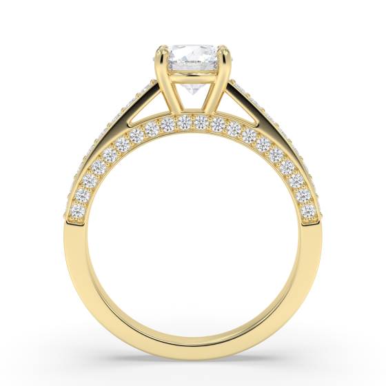Unique Round Diamond Engagement Ring