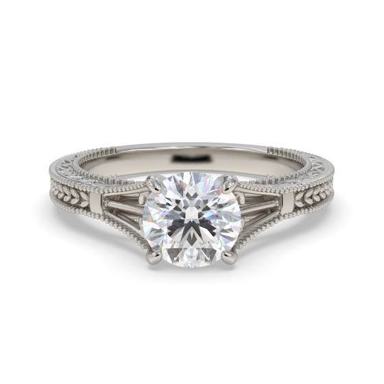 0.90ct SI2/G Round Solitaire Vintage Natural Diamond Ring