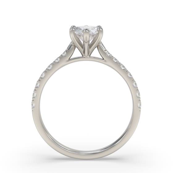 Marquise Shoulder Set Diamond Engagement Ring