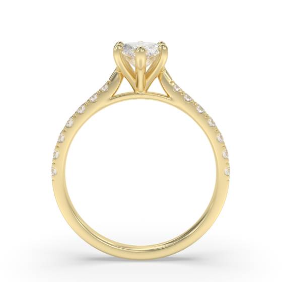 Marquise Shoulder Set Diamond Engagement Ring
