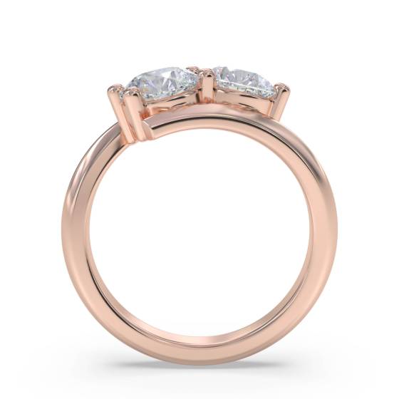2 Stone Round Diamond Ring