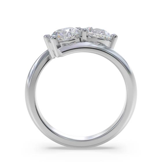 2 Stone Round Diamond Ring