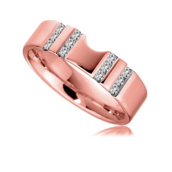 6mm Shaped Diamond Wedding Ring