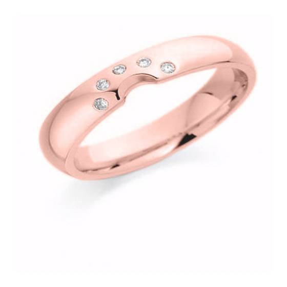 4mm Shaped Diamond Wedding Ring