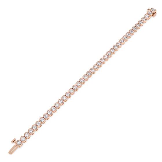Modern Round Diamond Bezel Set Tennis Bracelet