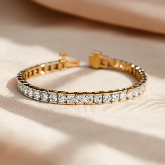 Modern Round Diamond Tennis Bracelet