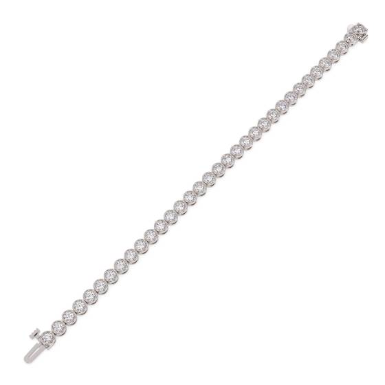 Modern Round Diamond Bezel Set Tennis Bracelet