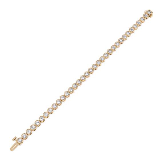 Modern Round Diamond Bezel Set Tennis Bracelet