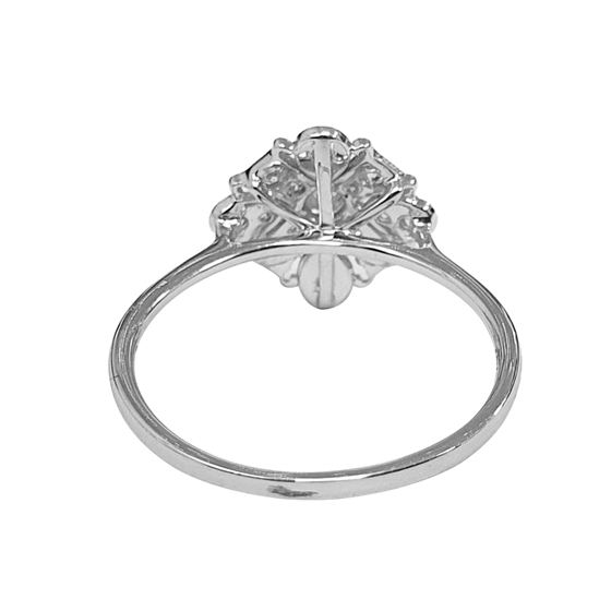 0.28ct VS/E-F Round Cluster Natural Diamond Ring