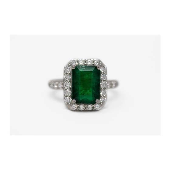 4.75ct VS/G-H Emerald Natural Diamond Engagement Ring