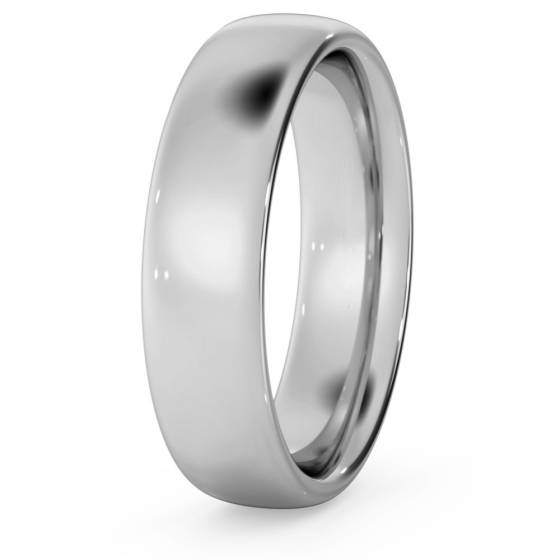 DHC05M Traditional Court Wedding Ring - 5mm width, Medium depth