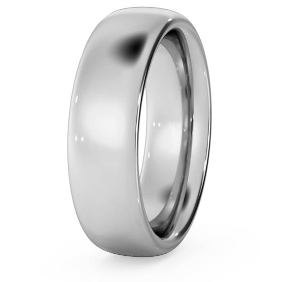 DHC06H Traditional Court Wedding Ring - Heavy weight, 6mm width