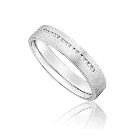 Half Set 4mm Roiund Diamond Wedding Ring