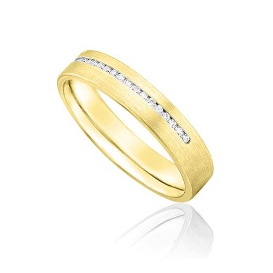 Half Set 4mm Roiund Diamond Wedding Ring