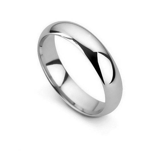 DHD05 D Shape Wedding Ring - Lightweight, 5mm width