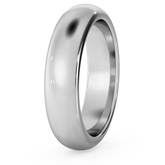 DHD05H D Shape Wedding Ring - Heavy weight, 5mm width