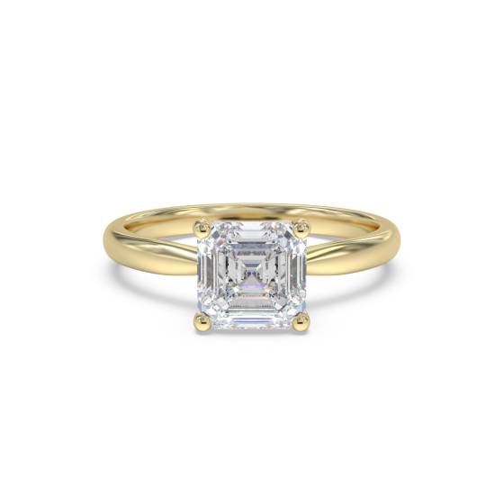 Asscher Diamond Engagement Ring