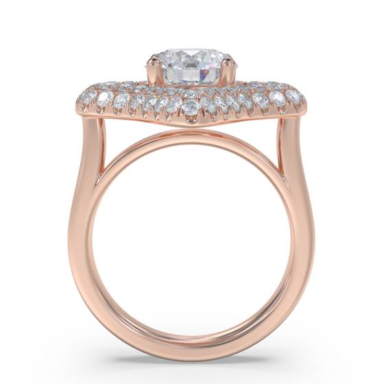 Round Natural Diamond Designer Ring