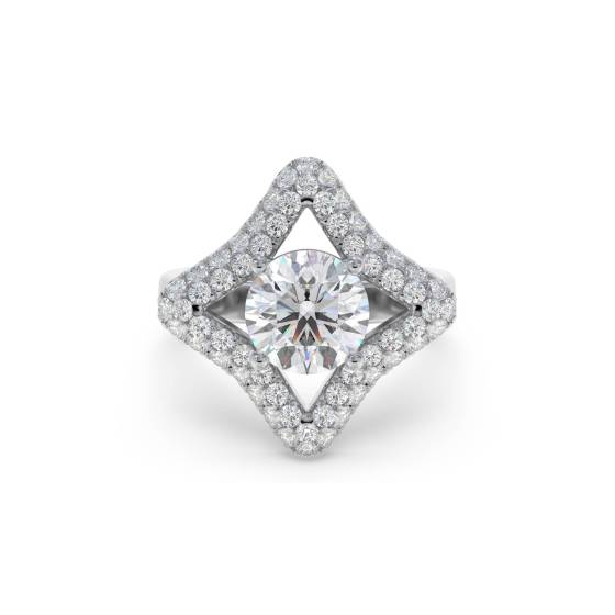 Round Diamond Designer Ring