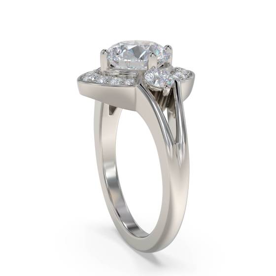 Round Diamond Designer Ring