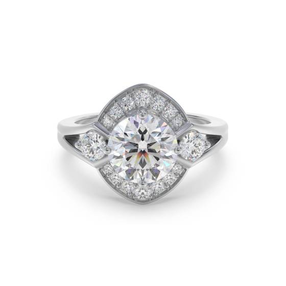 Round Diamond Designer Ring