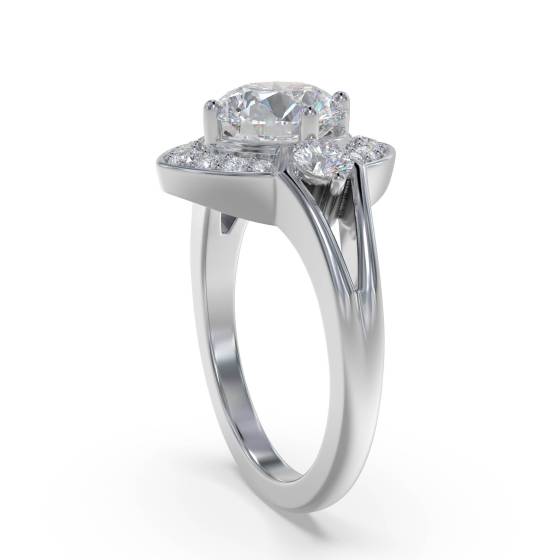 Round Diamond Designer Ring