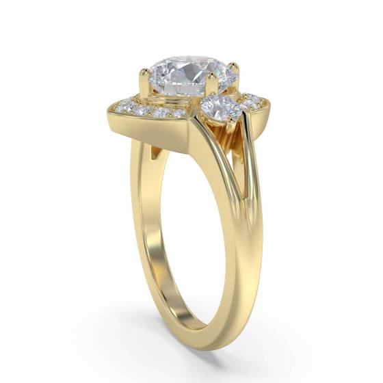 Round Diamond Designer Ring