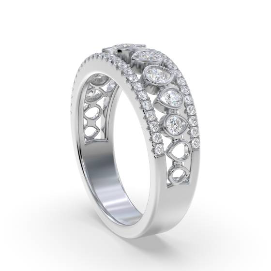 0.70ct Unique Round Diamond Dress Ring