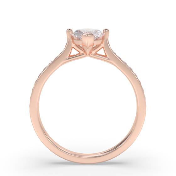 Marquise Diamond Shoulder Set Ring